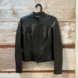 Danier // slim fit leather jacket